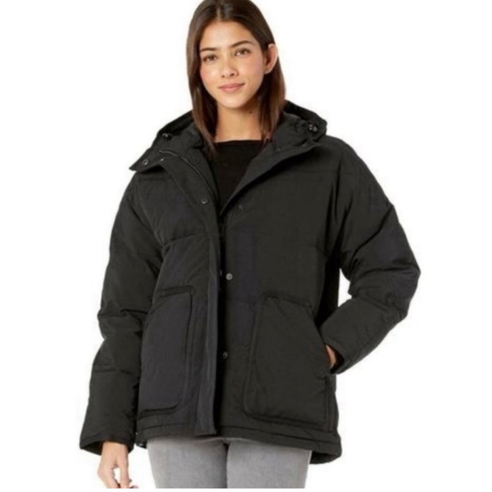 Madewell Holland Quilted Black Puffer Parka Jacket Size 1X